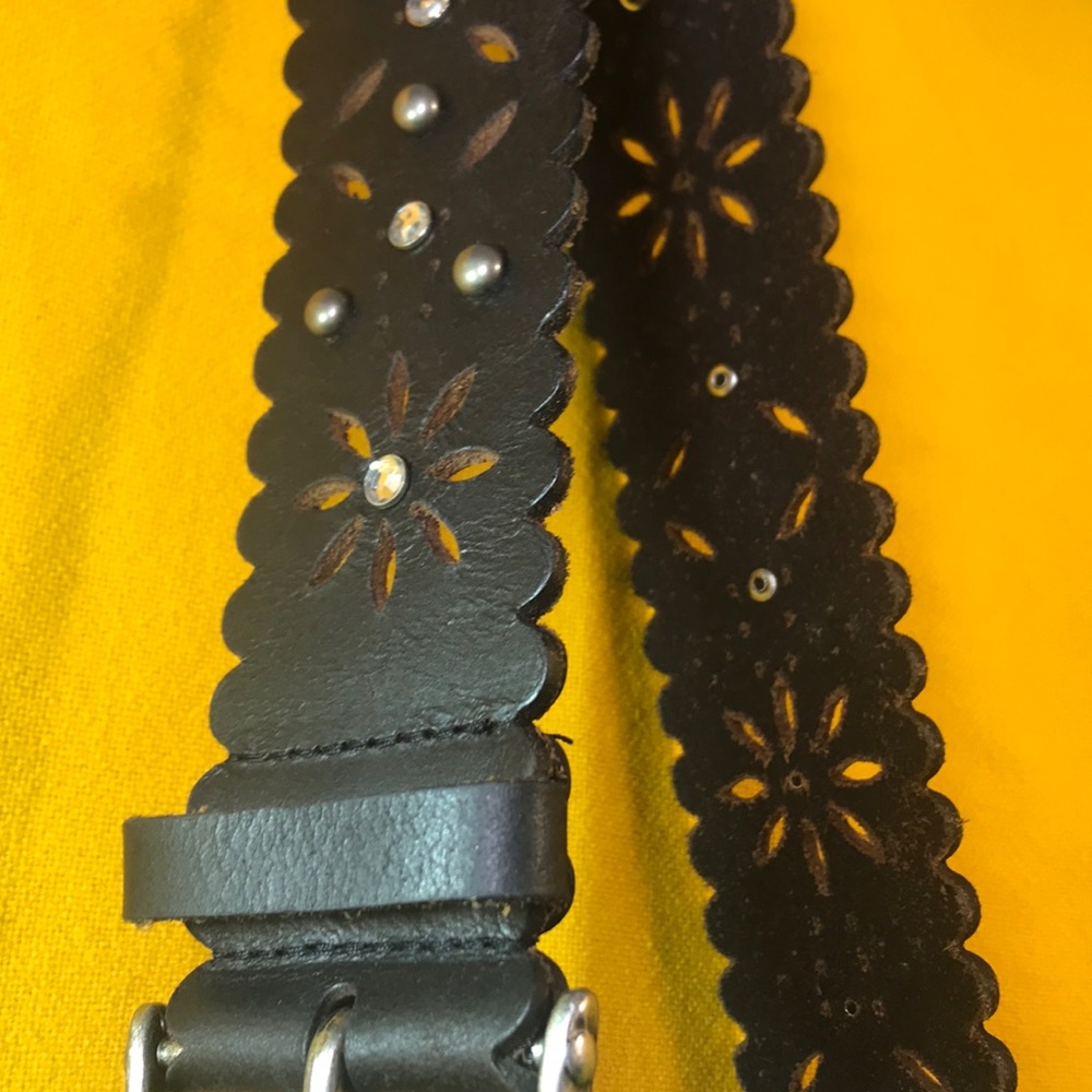 Express Black and Brown Floral Belt - Picture 7 of 11